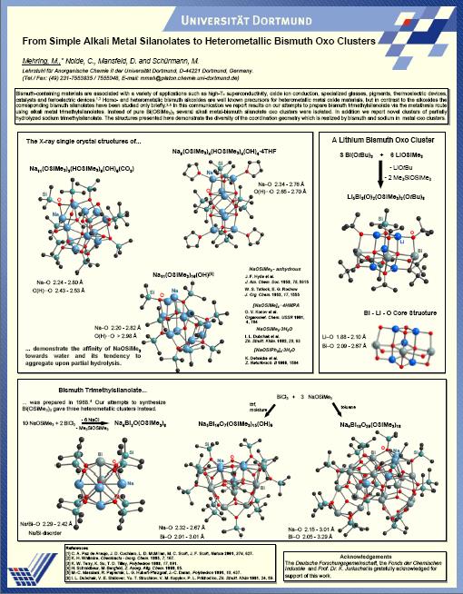 Poster: From Simple Alkali Silanolates to Heterometallic Bismuth Oxo-Clusters
